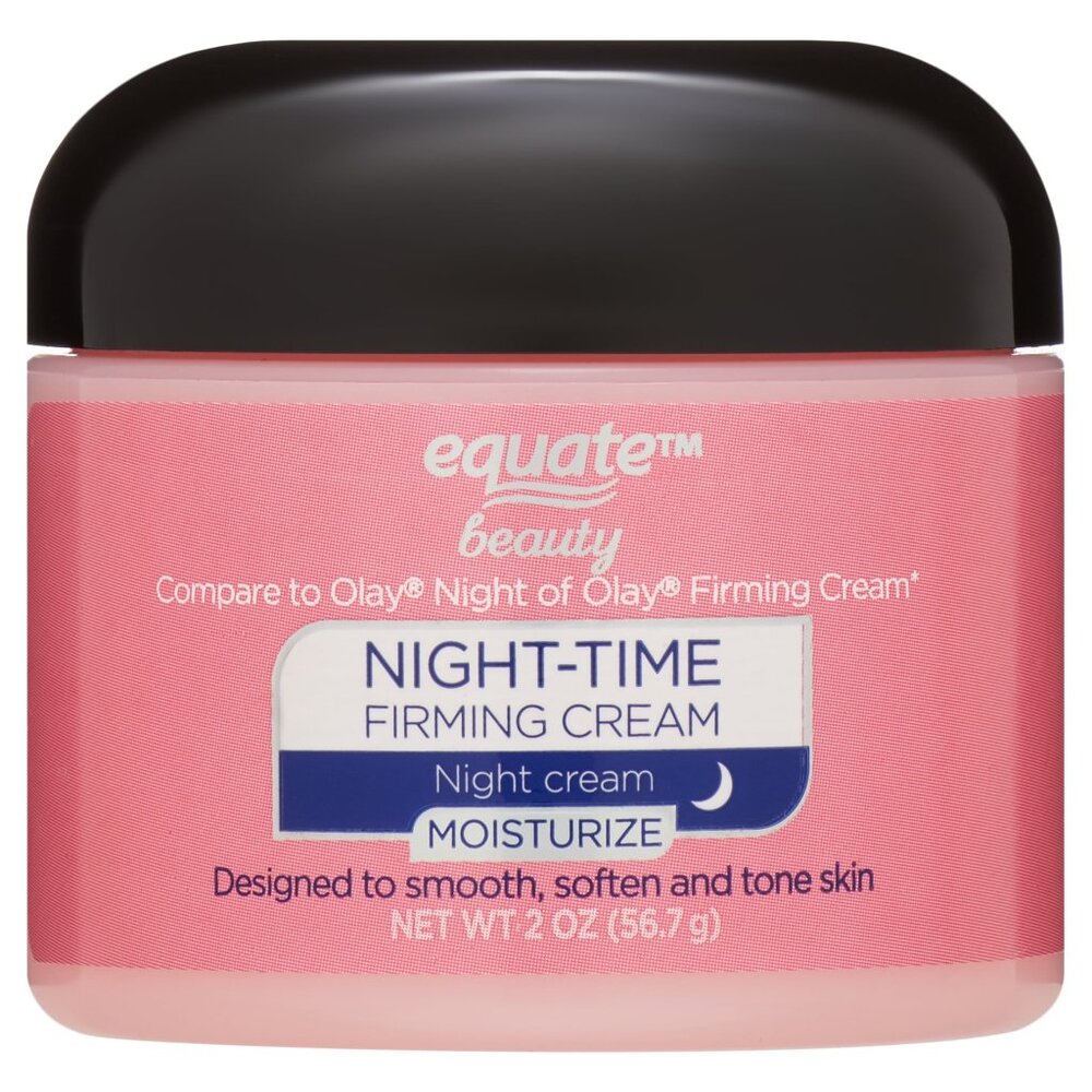 Equate Night Time Firming Cream – 2 oz, Anti-Aging Face Moisturizer to Smooth